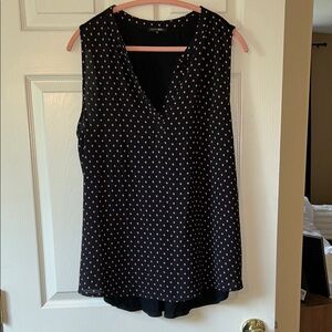 Papermoon Black, pink and White Polka Dot Sleeveless Blouse